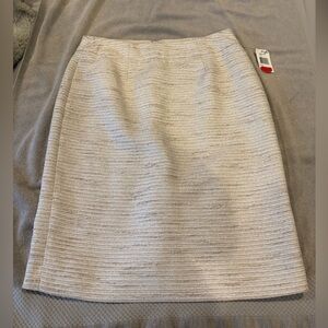 Calvin Klein Cream Work Skirt, Size 8, NWT